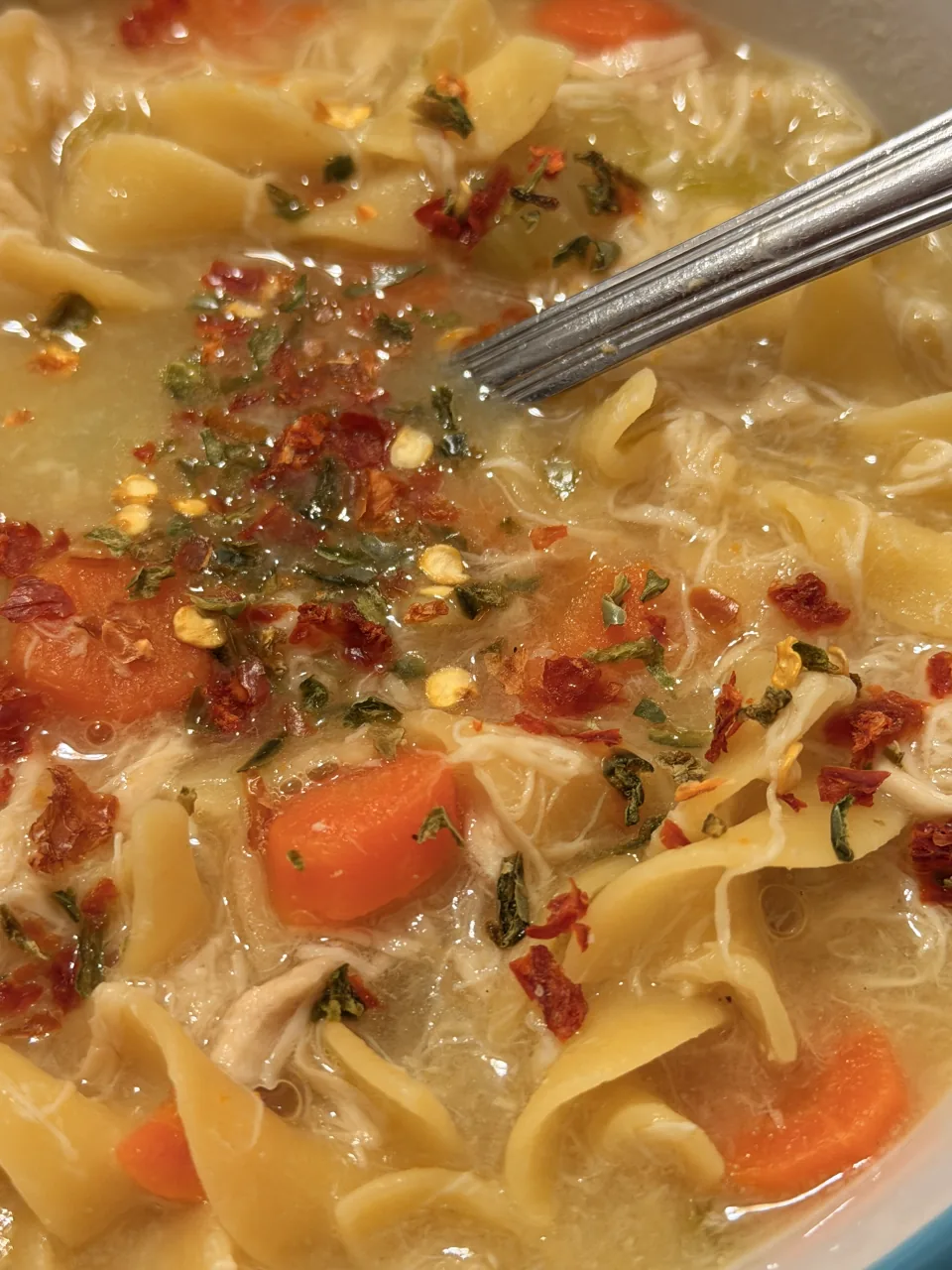 Chicken noodle soup from Alex's food photographs